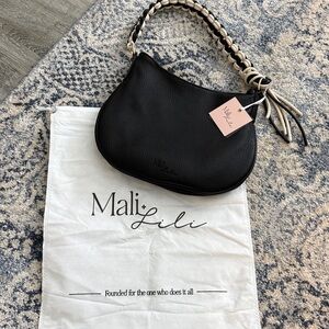 NWT Mali Lili  Faux Leather Black Shoulder Bag